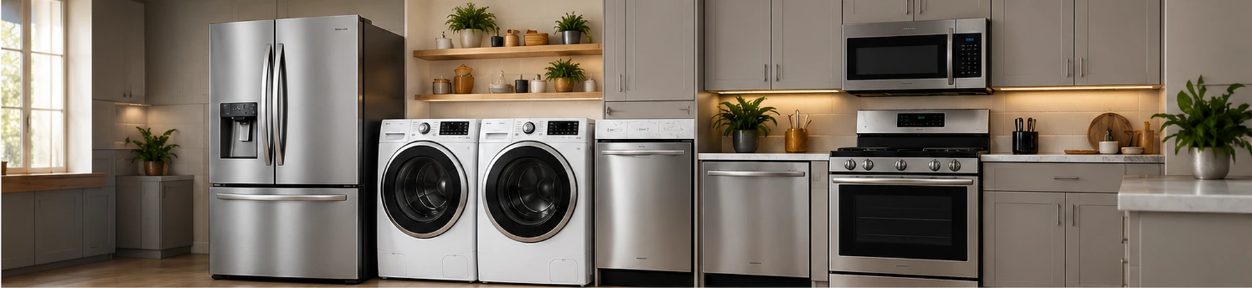 Kitchen and laundry appliances