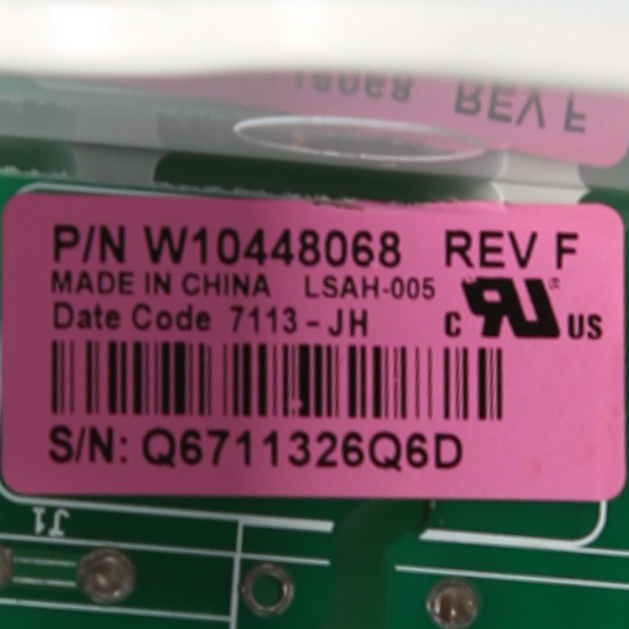 Dryer Electronic Control Board W10831163 1 Dryer Electronic Control Board W10831163