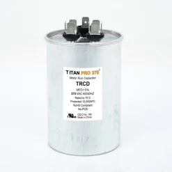 TRCD455 Packard Titan Pro Run Capacitor 45+5 MFD 370 Volt Round