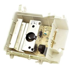 High-voltage circuit breaker with white plastic housing and internal electrical components for reliable power distribution. Suitable for industrial and commercial electrical systems.