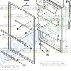 WP2319265T Whirlpool Refrigerator FIP Gasket