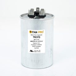 TRCFD5075 Packard Titan Pro Run Capacitor 50+7.5 MFD 440/370 Volt Round