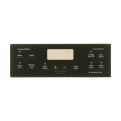 WB07X25197 GE Range Control Panel Black