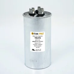 TRCFD6010 Packard Titan Pro Run Capacitor 60+10 MFD 440/370 Volt Round