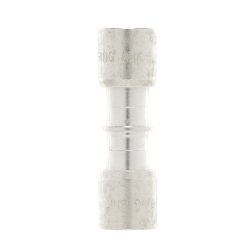 Aluminum pipe connector for industrial and automotive use, designed for reliable hose or pipe fittings. Ideal for high-quality parts and accessories from a trusted parts distributor.