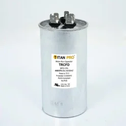 TRCFD7075 Packard Titan Pro Run Capacitor 70+7.5 MFD 440/370 Volt Round