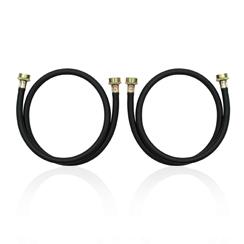8212546RP Whirlpool 4' Washer Black Rubber Fill Hose Kit - 2 Pack