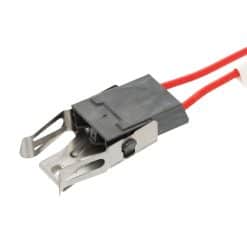 High-quality automotive fuse with red wires, metal clip, and protective casing for reliable engine and electrical system performance. Designed for automotive and industrial use.
