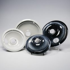 W10291024 Whirlpool Range Cooktop Gray Porcelain Drip Bowl Set
