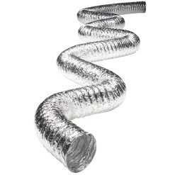 F0425 Deflecto Dryer Aluminum Superflex Ducting 4" X 25' UL