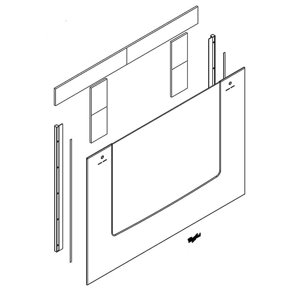 W10877566 Whirlpool Outer Door Glass
