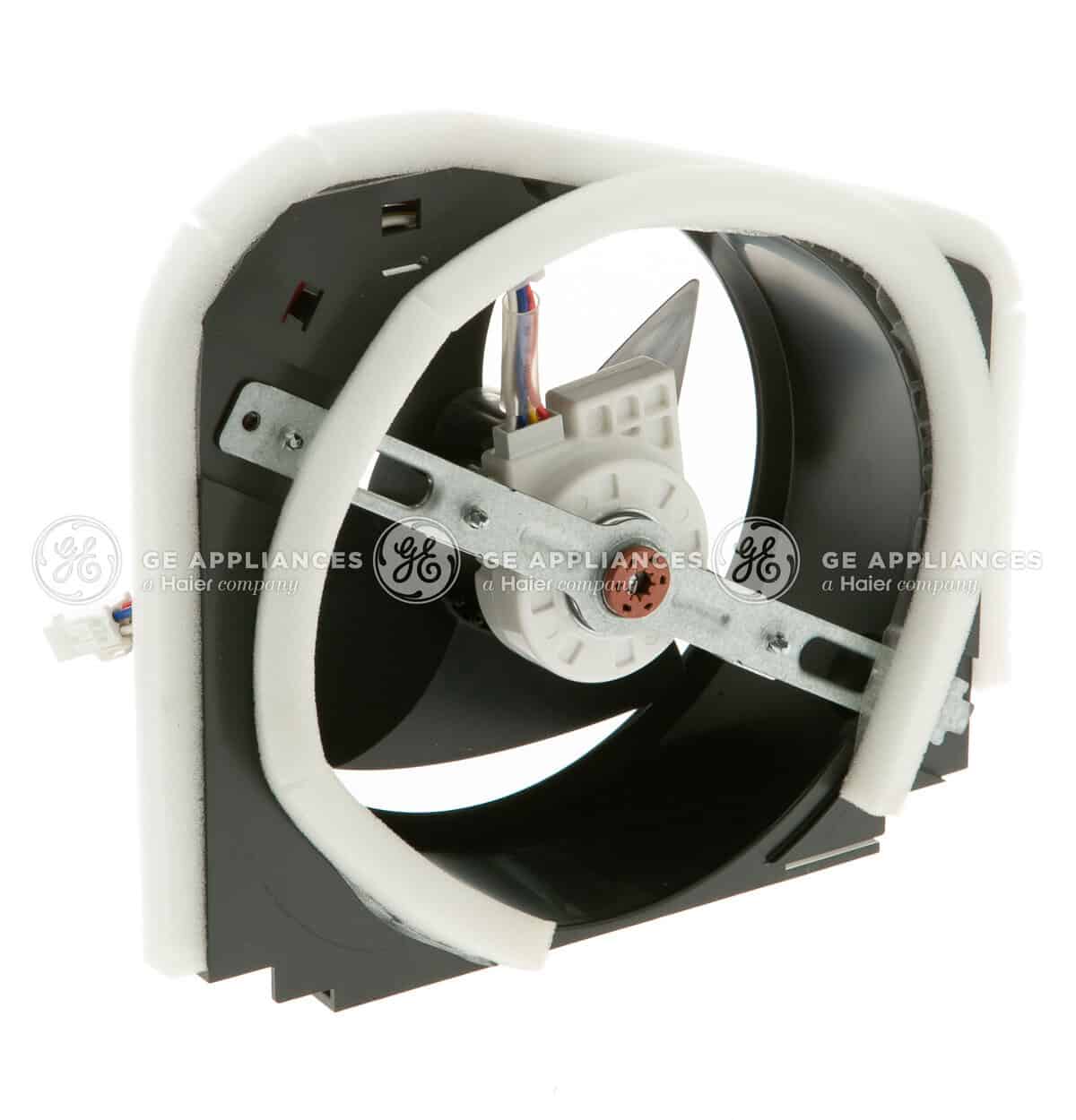 WR60X29573 GE Refrigerator Condenser Fan & Housing OEM replacement part