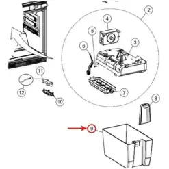 838832 Fisher & Paykel Refrigerator Bin Ice Rs90A