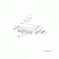 GEN WR71X43865 CLEAR CONVERTIBLE DRAWER BIN