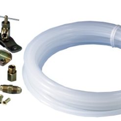 PT25 Supco 1/4" X 25' Refrigerator Ice Maker Install Plastic Tubing Kit Valve And 1/4" Brass Union