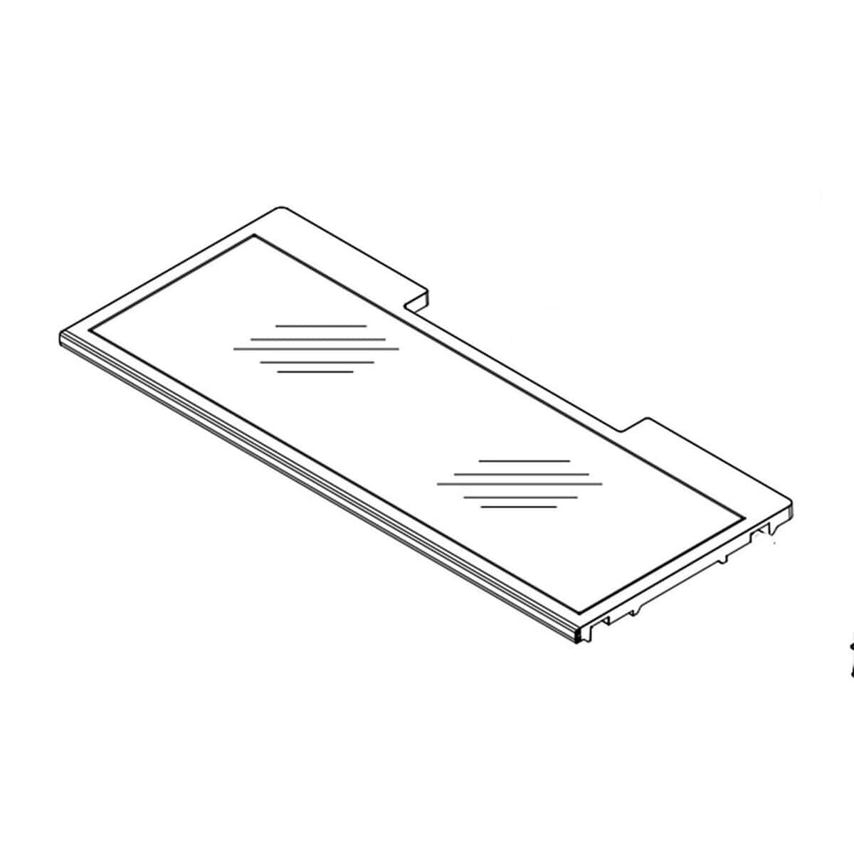 W11284453 Whirlpool Glass Shelf 1 WPL W11284453 Whirlpool Glass Shelf