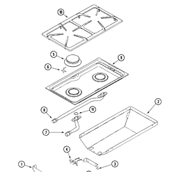 JGA8100ADB Whirlpool Black Cooktop Two Burner Cartridge