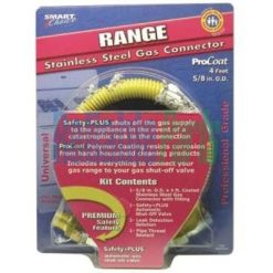 5304490730 Frigidaire 48" X 5/8 Stainless Steel Gas Connector with Shutoff Valve