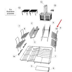 524472 Fisher & Paykel Dishwasher Cuprack Angle 80mm
