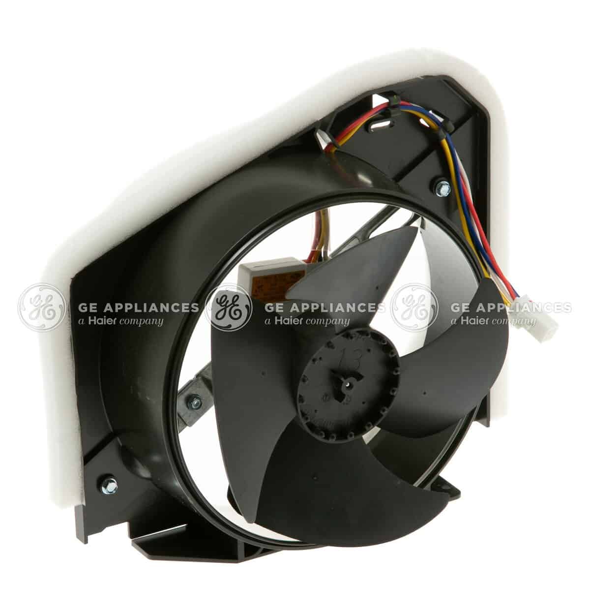 WR60X29573 GE Refrigerator Condenser Fan & Housing - Image 2