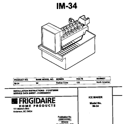 IM34 Frigidaire Refrigerator Ice Maker Kit