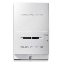 T822K1000 Honeywell Mercury Free 1 Heat Stage Wall Thermostat For Heat Only - 24 Vac - White