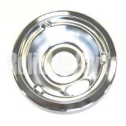 WB31K5024 GE Range Stove Cooktop 6" Drip Bowl Chrome with 2 Indents