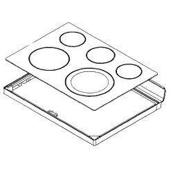 DG94-00735Q Samsung Cooktop Assembly Frame NE59K331