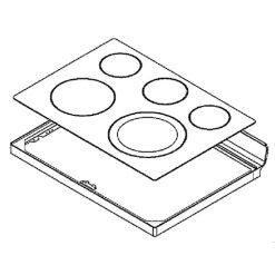 DG94-01301D Samsung Range Cooktop Frame Assembly