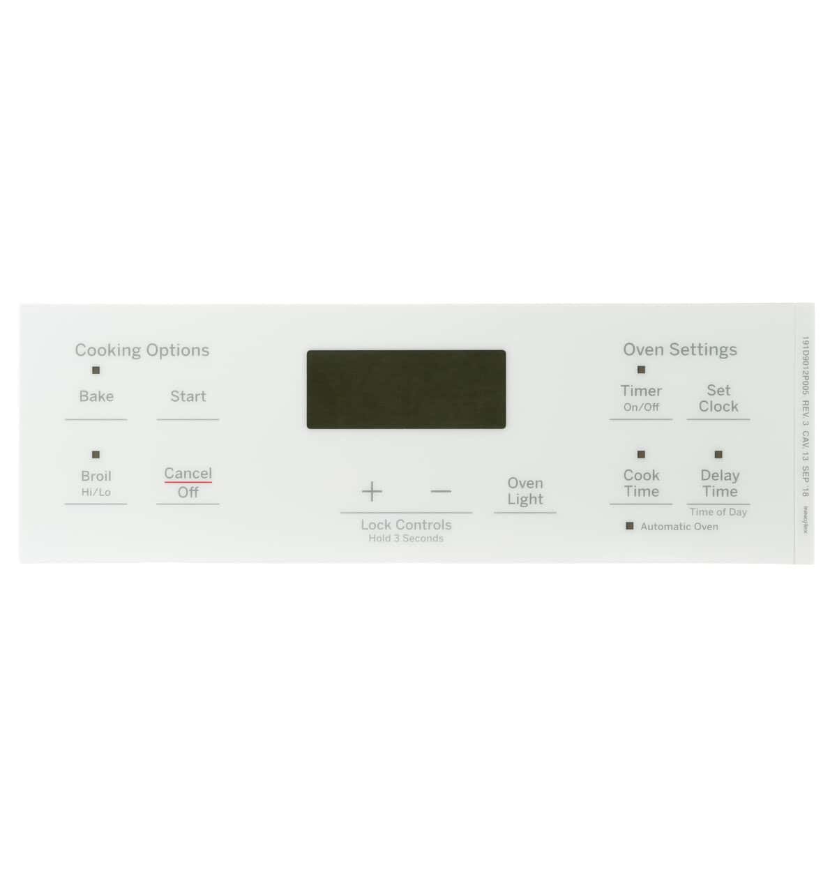 WB07X26639 - FACEPLATE GRAPHICS (WH)