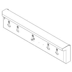 WB36K10971 GE Oven Control Panel and Rail Assembly