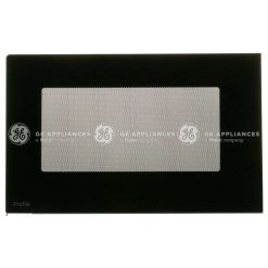 WB56X34983 GE Microwave Door Black Assembly