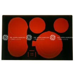 WB62X29258 GE Oven Glass Maintop Assembly Black
