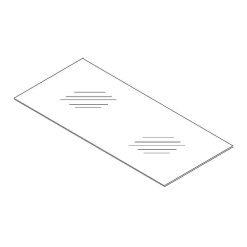 WPL W10887837 Whirlpool Refrigerator Glass Shelf