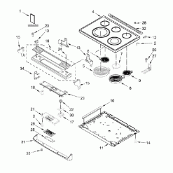 WPL W10884392 Whirlpool Cooktop