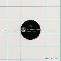 WR04X29375 GE Refrigerator GEA Badge Flat Chrome