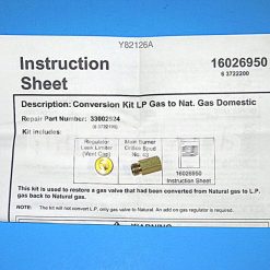 WP33002924 Whirlpool LP Conversion Gas
