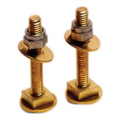 BRASS CLOSET BOLTS 5/16X2-1/4 DOUBLE NUT/WASHER