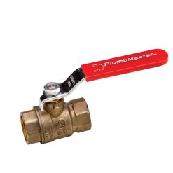 NO-LEAD BALL VALVE W/ SS HDL, 1/2 IPS