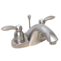 ESSENCE TWIN HANDLE LAVATORY LEVER HANDLE W/PU,BN