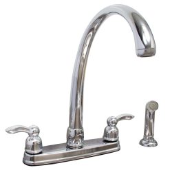 ESSENCE TWIN HANDLE KITCHEN HI-RISE, W/SPRAY, CH