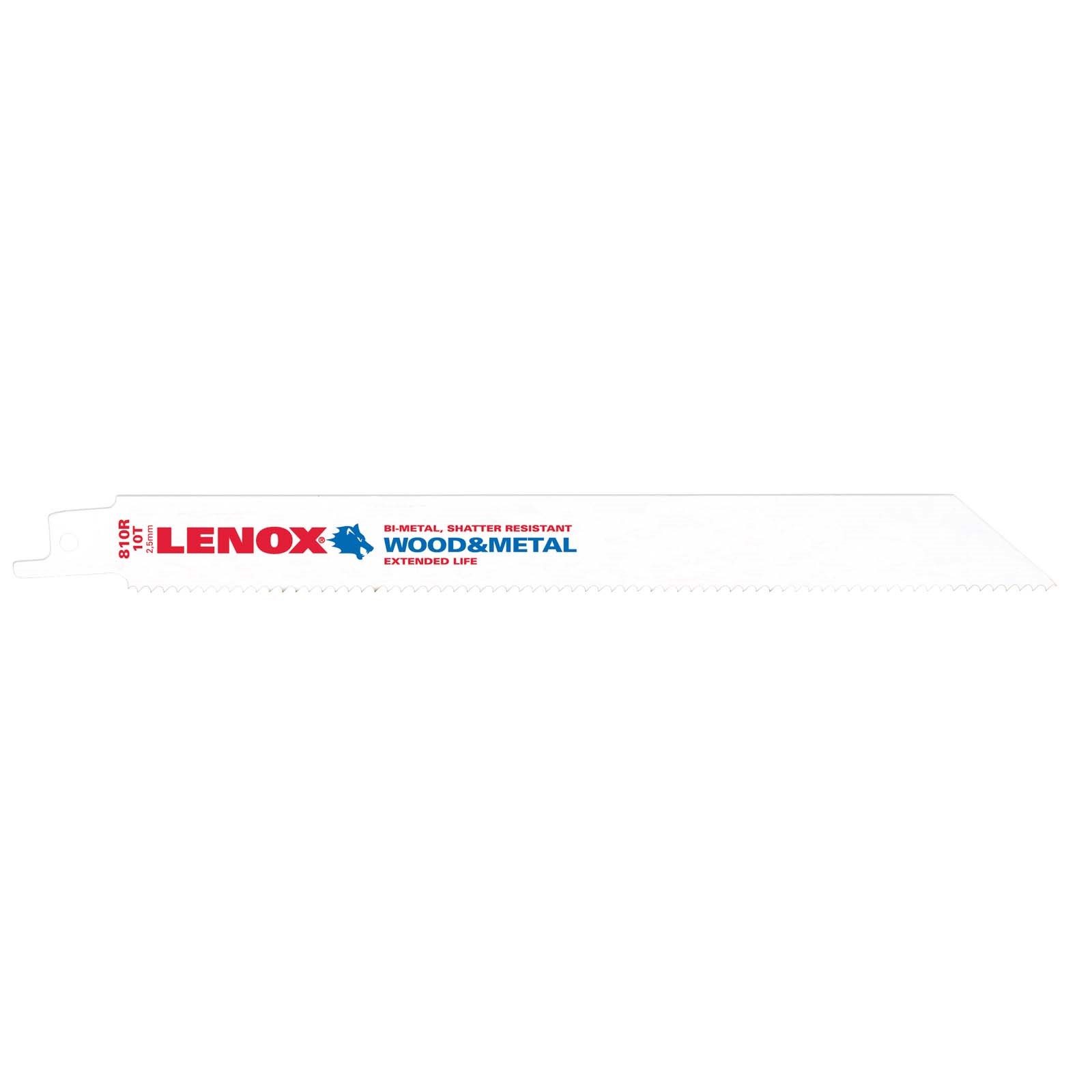 8 10TPI RECIPROCATING SAW BLADE, WOOD/PLASTIC/ALUM 1 8 10TPI RECIPROCATING SAW BLADE, WOOD/PLASTIC/ALUM