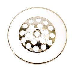 POLISHED BRASS DOME STRAINER FOR BATH WASTE