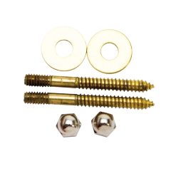 SOLID BRASS CLOSET SCREW PAIR, 1/4 X 2-1/2