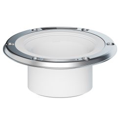 PVC CLOSET FLANGE WITH METAL RING, 4 HUB X 3 HUB