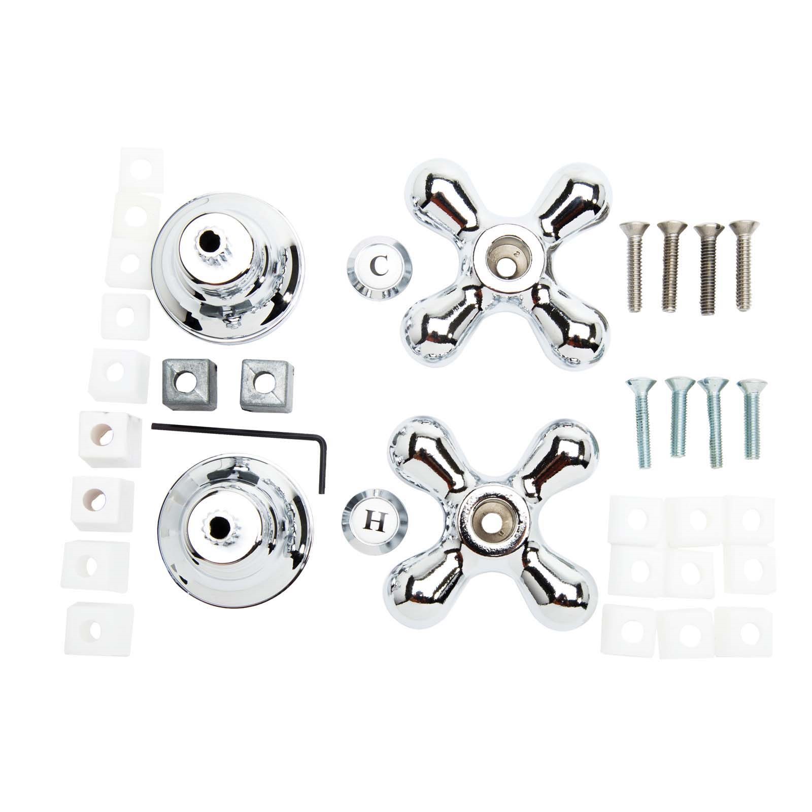 PR CHROME METAL CROSS 1 PR CHROME METAL CROSS