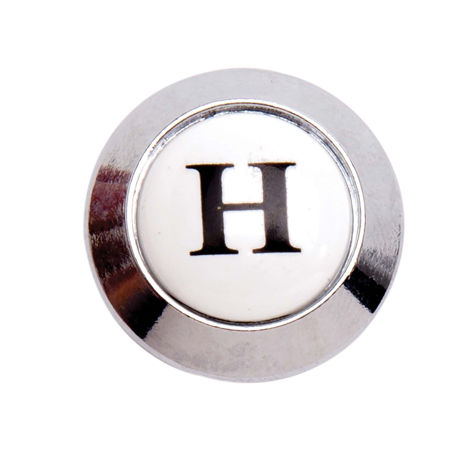 CHROME PLATED PORCELAIN HOT INDEX BUTTON 1 CHROME PLATED PORCELAIN HOT INDEX BUTTON