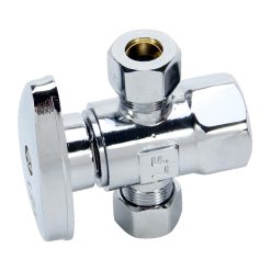 1/4 TRN CRM DISC D-OUTLET STOP 1/2FIP X 3/8COM X 3