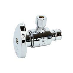 1/4 OD COMPRESSION X 1/2 PEX 1/4 TURN CERAMIC DISC
