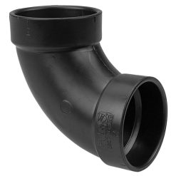 2 HUB DWV 90° ELBOW ABS BLACK